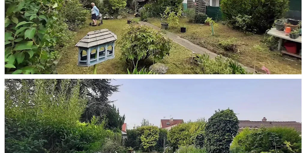 Le même jardin après nettoyage complet